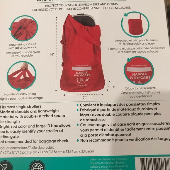 Belle stroller gate check bag(NO OFFER PLEASE ) - Picture 6 of 6